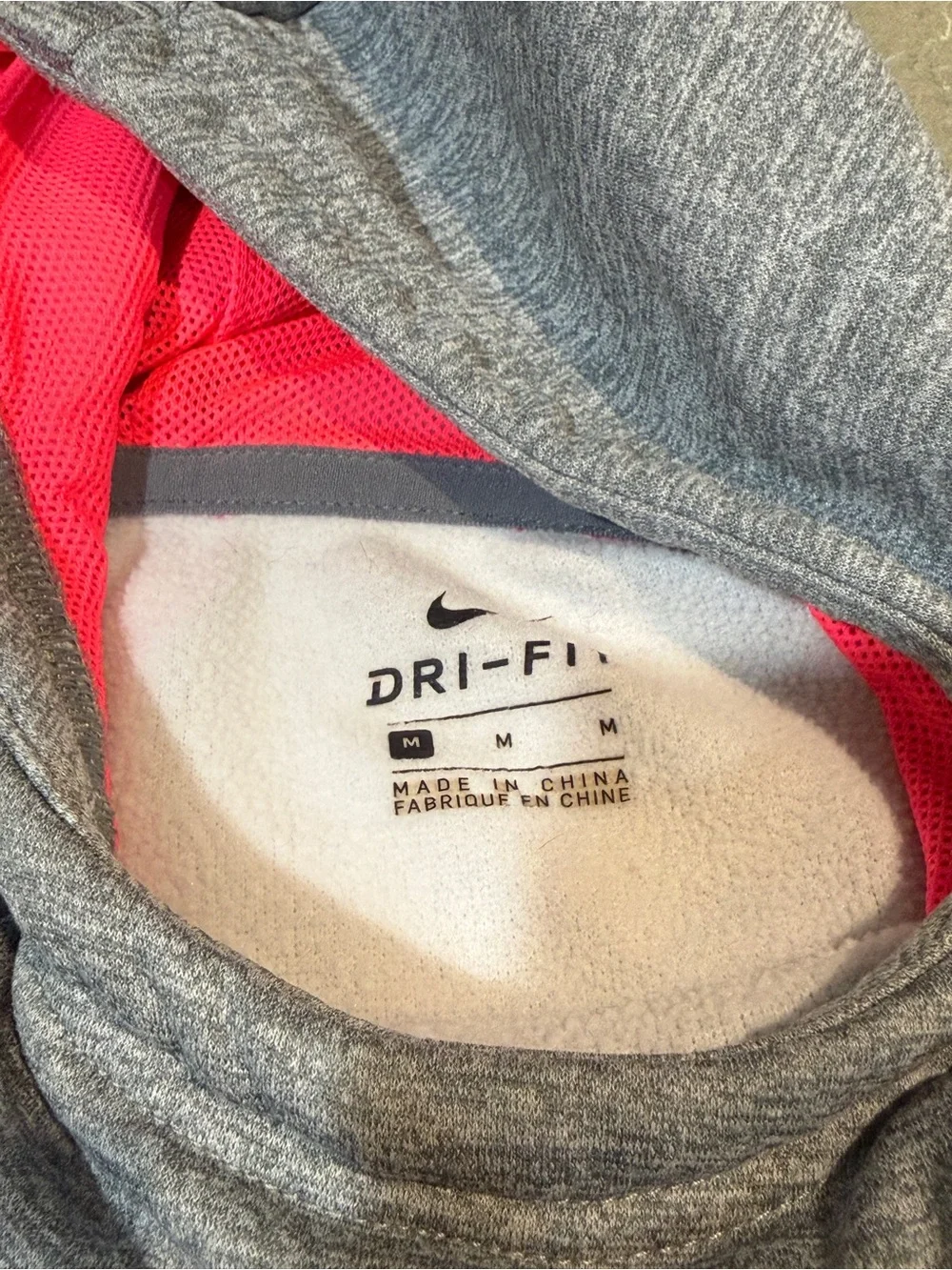 Nike Kids Grey Hoodie with Hot Pink & Black Swoosh